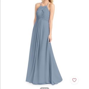 Azazie Ginger style color: dusty blue bridesmaids dress